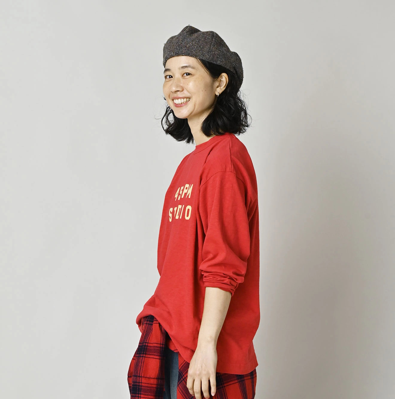 45R(フォーティファイブアール) |ロゴプリントの908長袖海比古Tシャツ