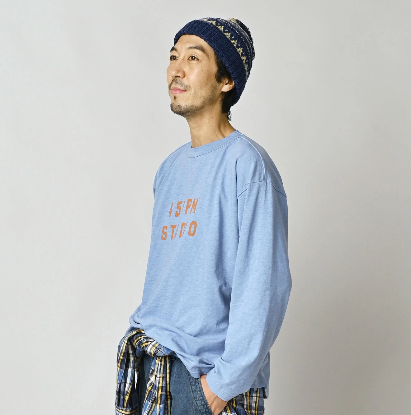 45R(フォーティファイブアール) |ロゴプリントの908長袖海比古Tシャツ