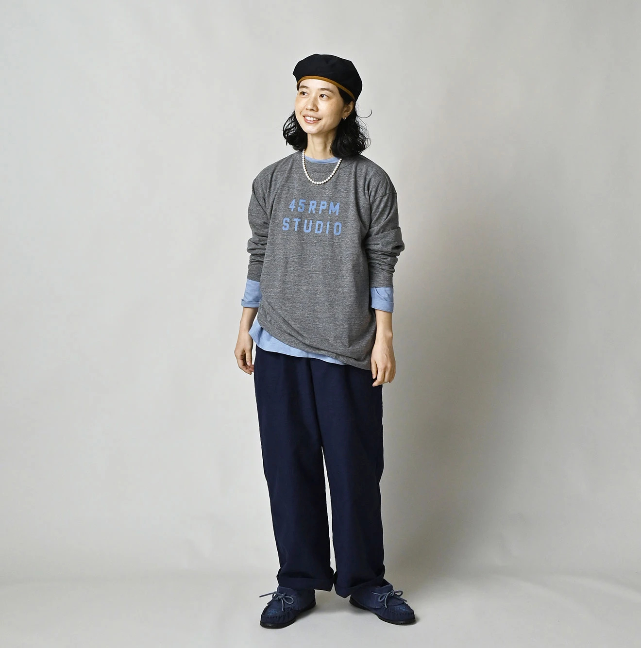 45R(フォーティファイブアール) |ロゴプリントの908長袖海比古Tシャツ（トップ）
