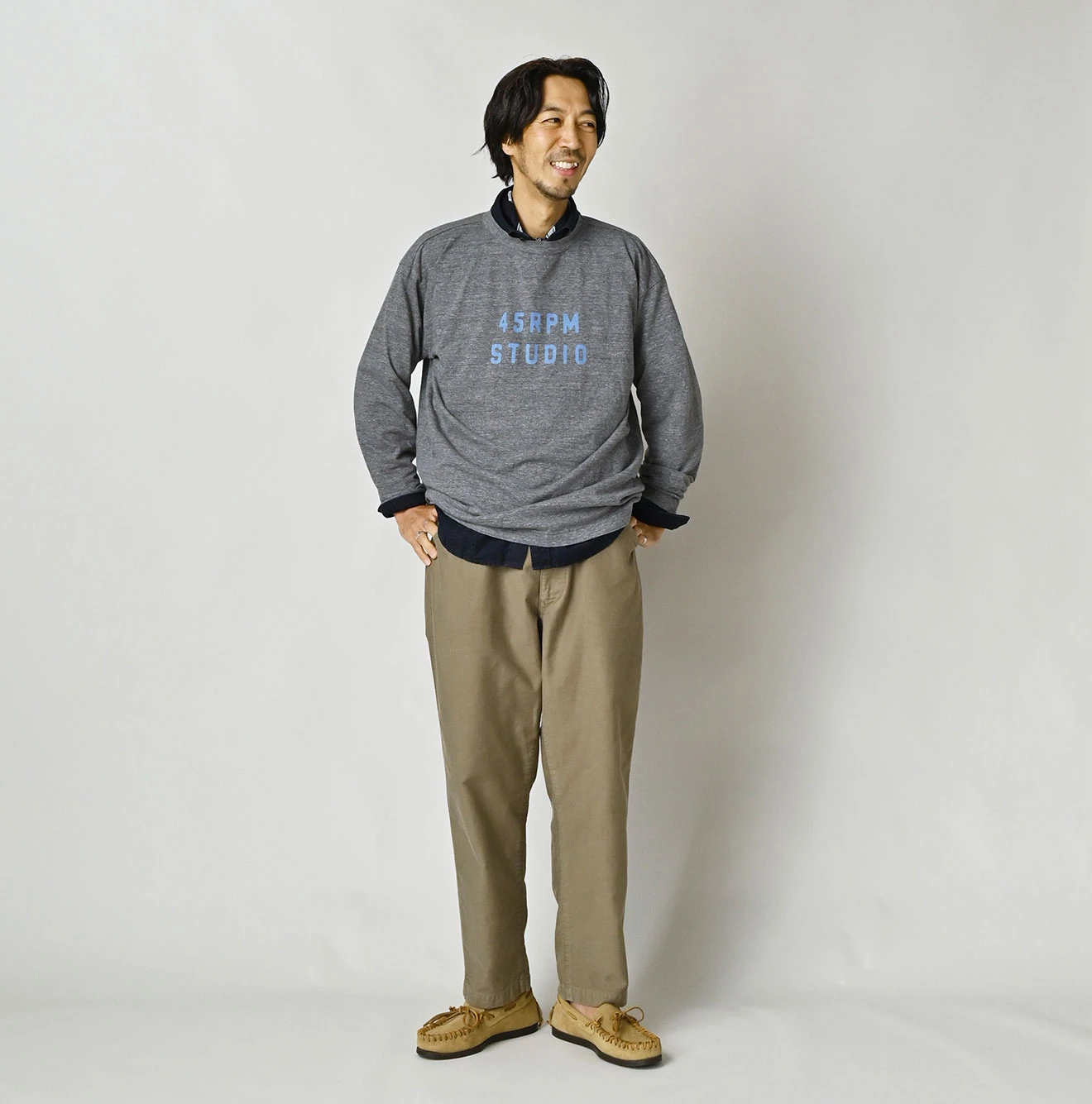 45R(フォーティファイブアール) |ロゴプリントの908長袖海比古Tシャツ（トップ）