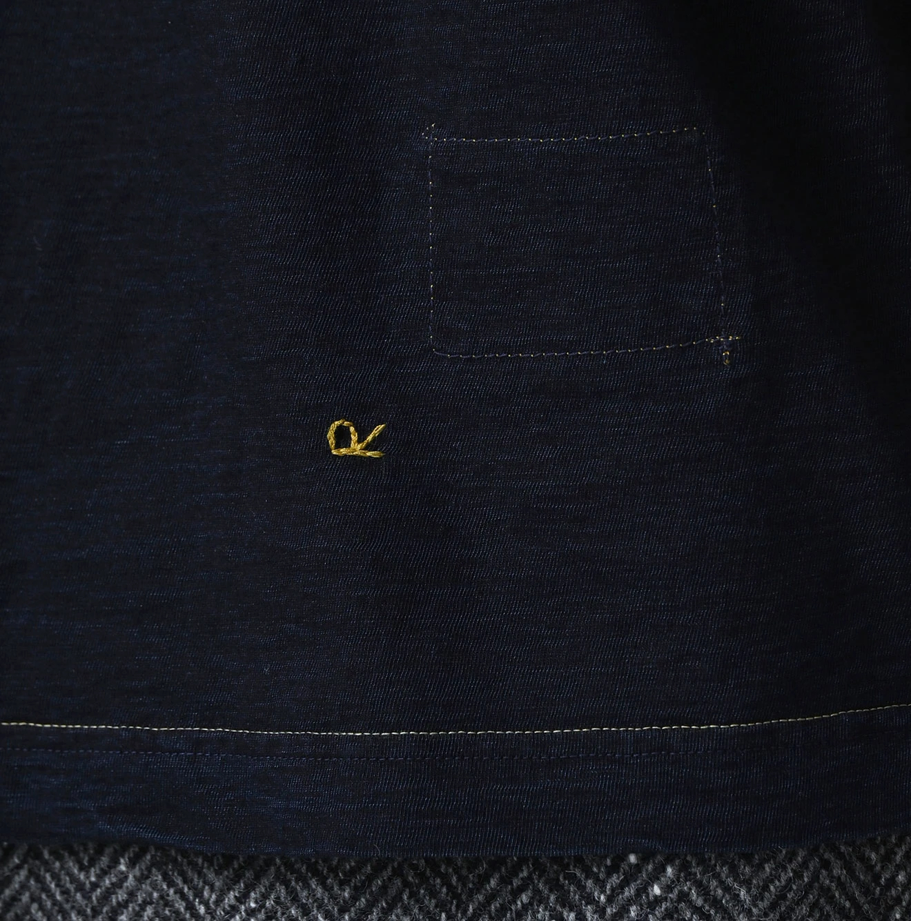 45R(フォーティファイブアール) |ロゴプリントの908長袖海比古Tシャツ（インディゴ）