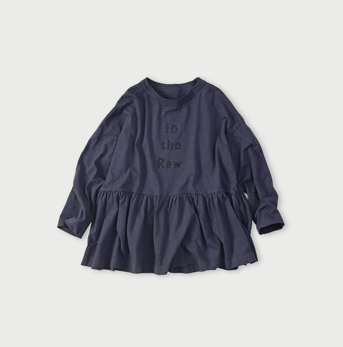 45R(フォーティファイブアール) |In the rawプリントのギャザーM比女Tシャツ