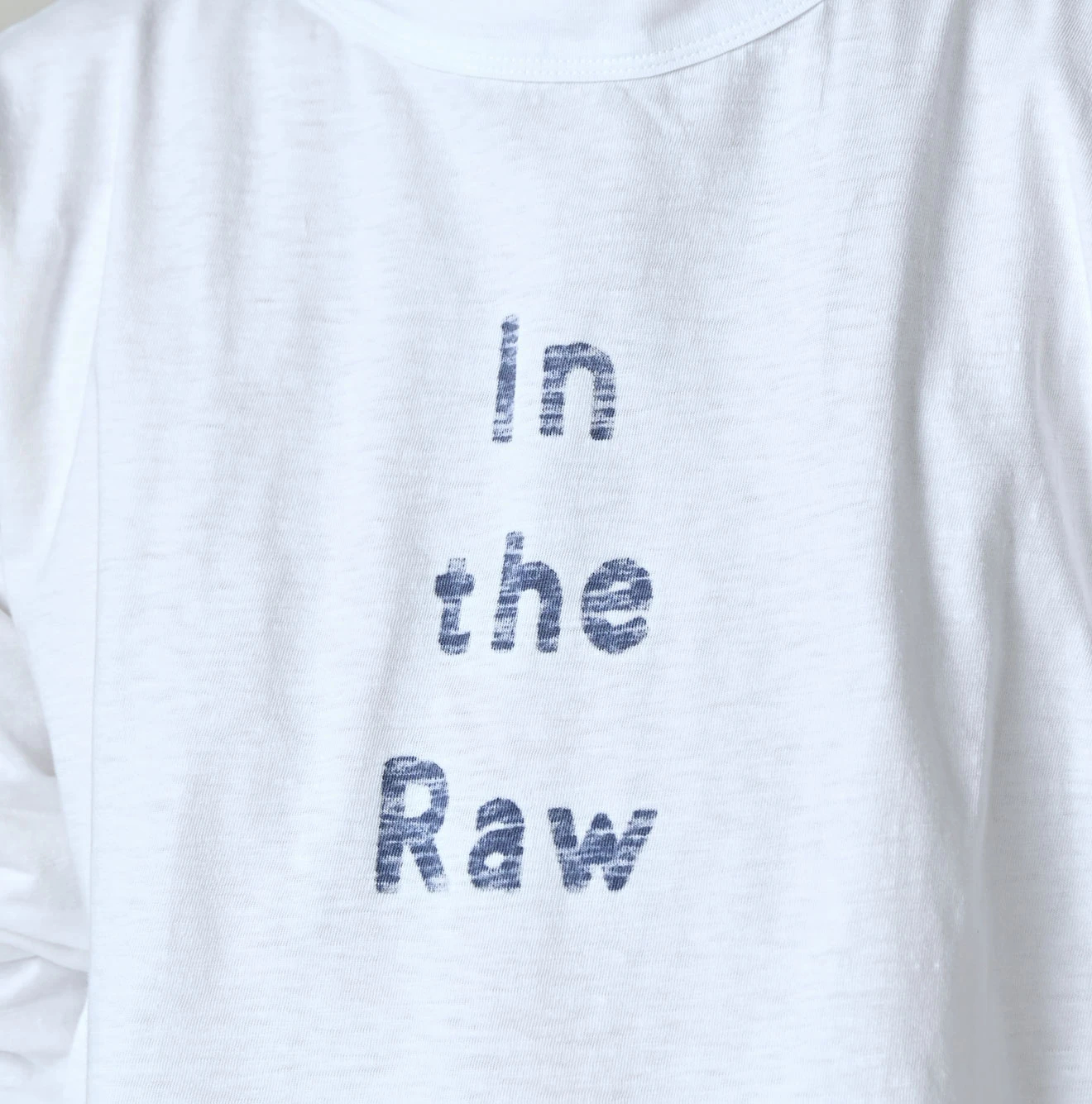 45R(フォーティファイブアール) |In the rawプリントのギャザーM比女Tシャツ