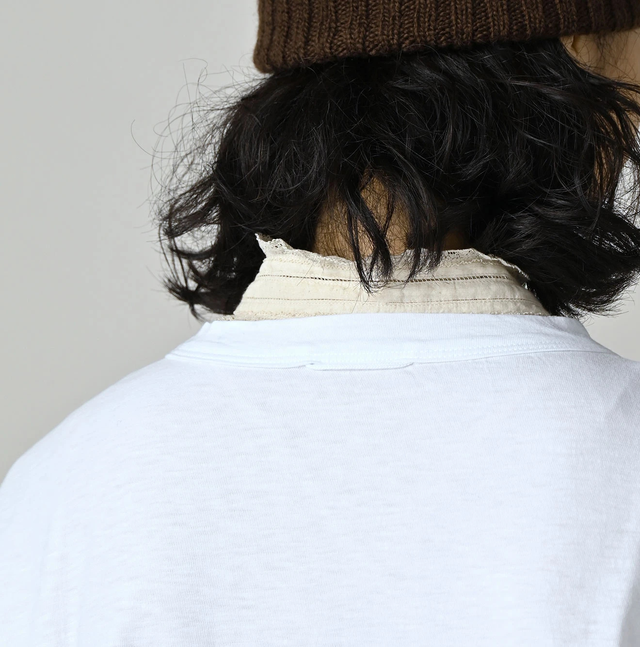 45R(フォーティファイブアール) |In the rawプリントのギャザーM比女Tシャツ