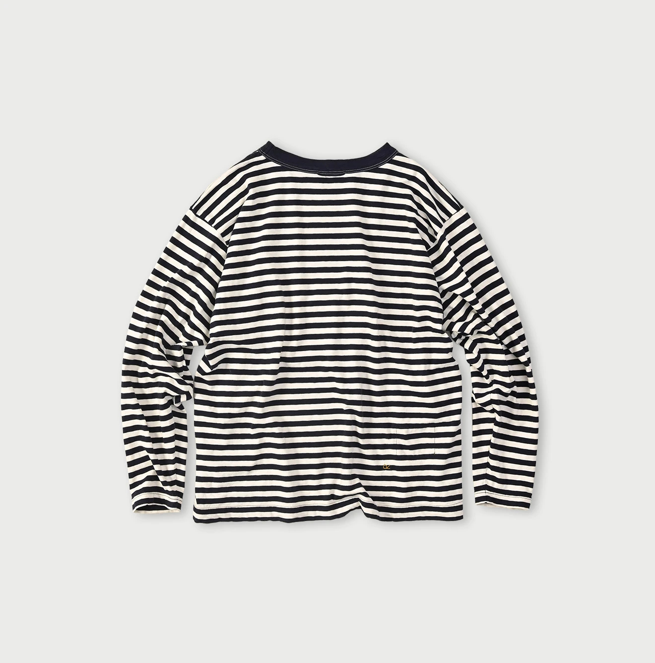 45R(フォーティファイブアール) |ボーダーロゴプリントの908長袖海比古Tシャツ