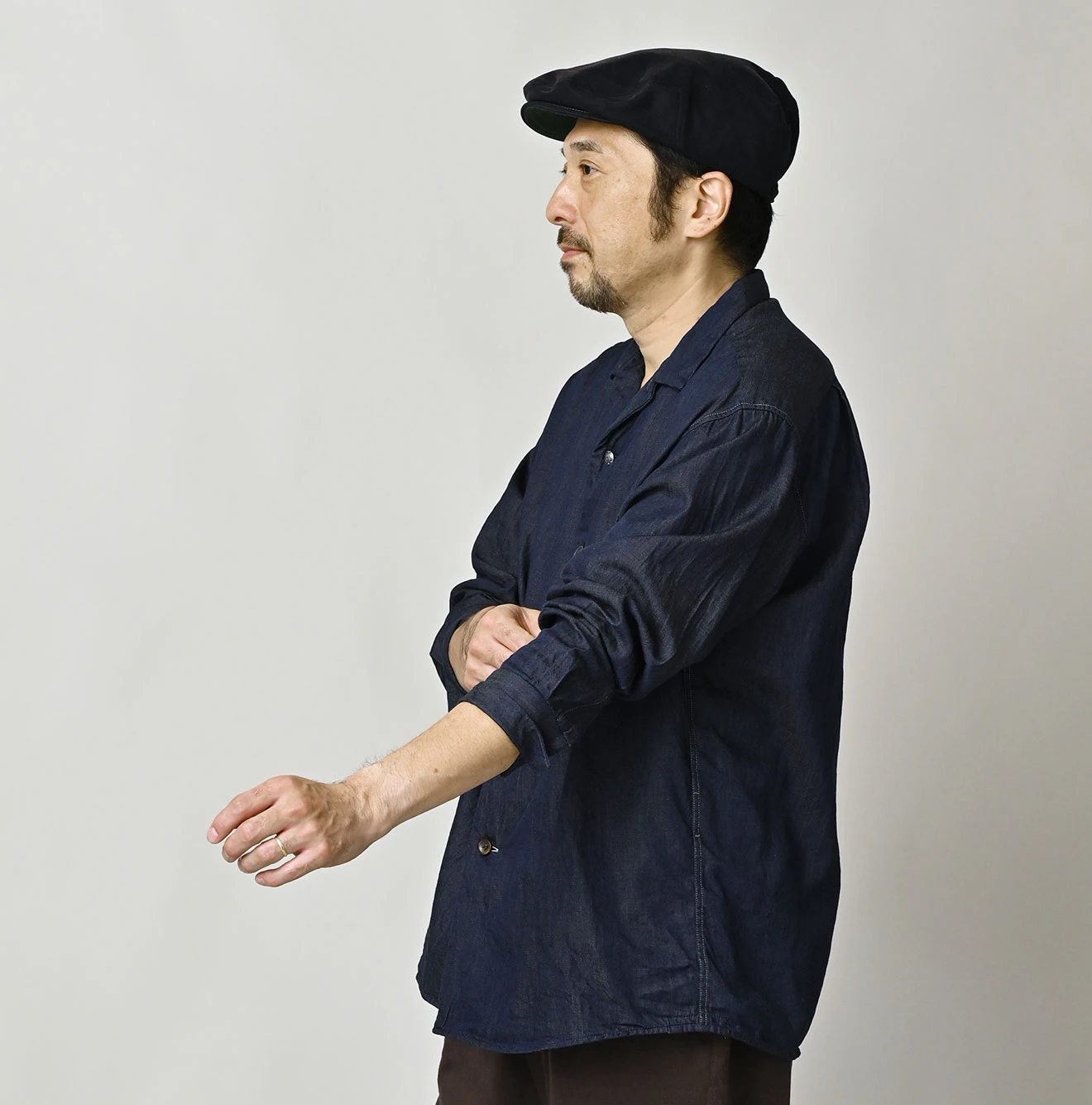 45R(フォーティファイブアール) |4.5オンスシャツデニムのマーチャルシャツ（濃）